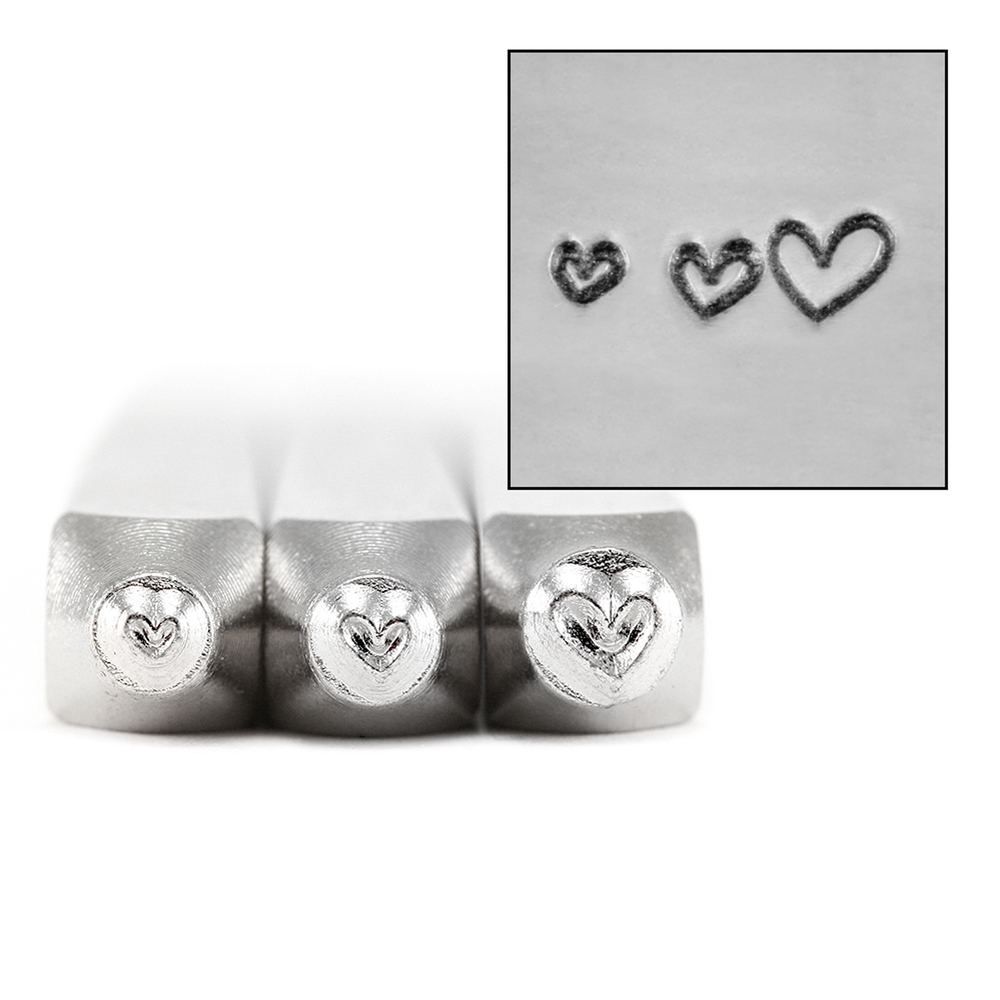 Metal Stamping Tools ImpressArt Heart Pack, 3 Pack Metal Design Stamps
